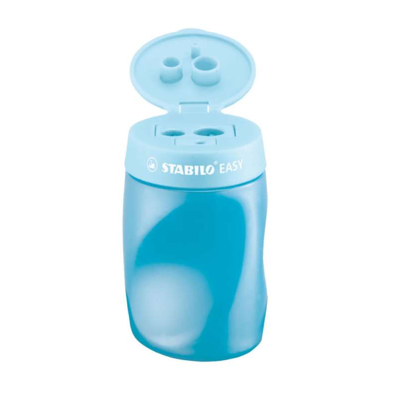 STABILO Ergonomischer Dosenspitzer EASYsharpener blau Rechtshänder geöffnet