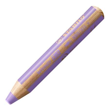 STABILO Buntstift, Wasserfarbe & Wachsmalkreide woody 3 in 1 Einzelstift pastelllila