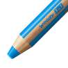 STABILO Buntstift, Wasserfarbe & Wachsmalkreide woody 3 in 1 Einzelstift mittelblau Mine