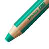 STABILO Buntstift, Wasserfarbe & Wachsmalkreide woody 3 in 1 Einzelstift dunkelgrün Mine