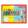 STABILO Buntstifte/Wachsmalstifte woody 3 in 1 duo 10er Set + Spitzer