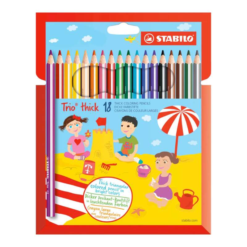 STABILO Buntstift Trio dick 18er Set