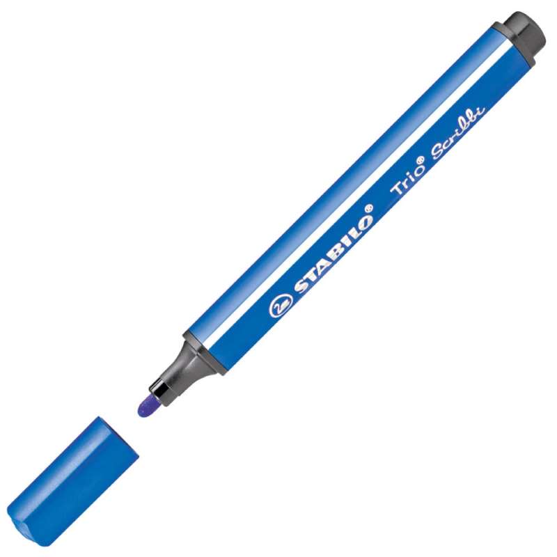 STABILO Filzstift Trio Scribbi Einzelstift blau geöffnet