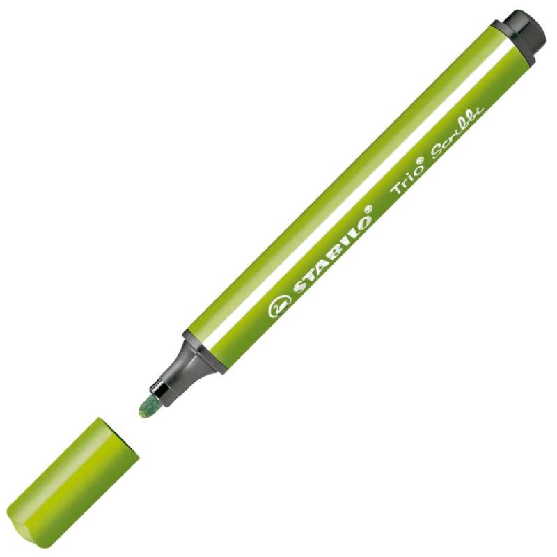 STABILO Filzstift Trio Scribbi Einzelstift hellgrün geöffnet