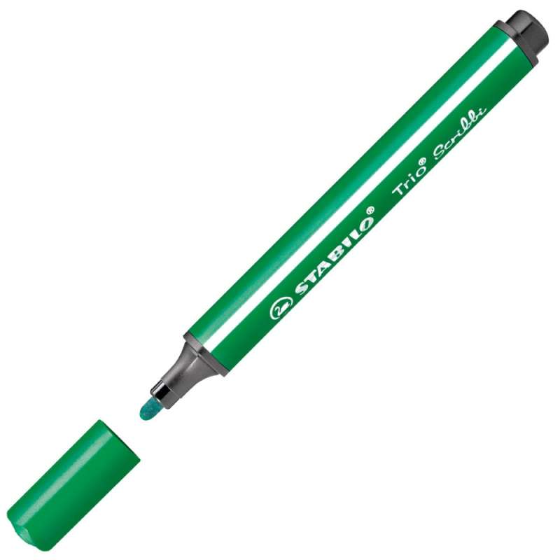 STABILO Filzstift Trio Scribbi Einzelstift grün geöffnet