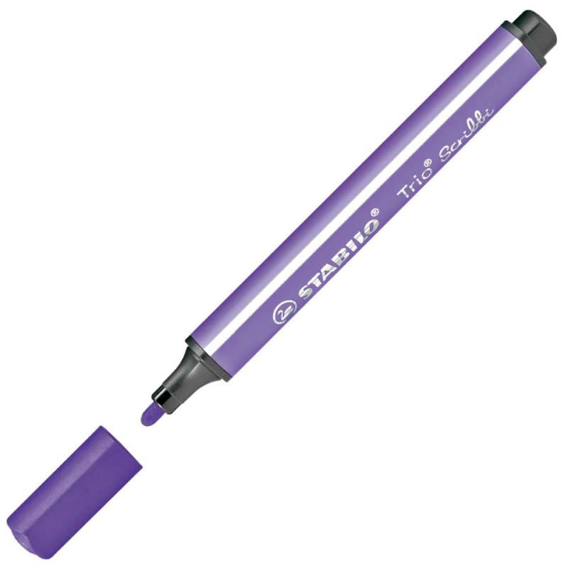 STABILO Filzstift Trio Scribbi Einzelstift violett geöffnet