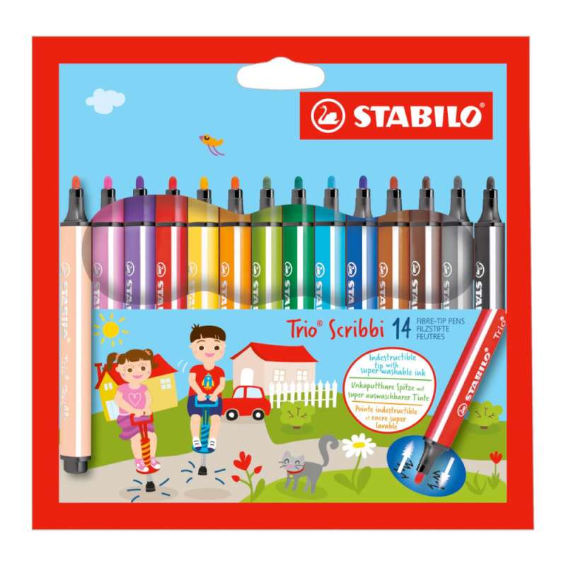 STABILO Filzstift Trio Scribbi 14er Set