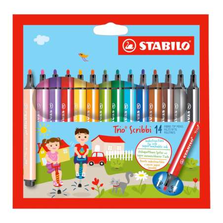 STABILO Filzstift Trio Scribbi 14er Set