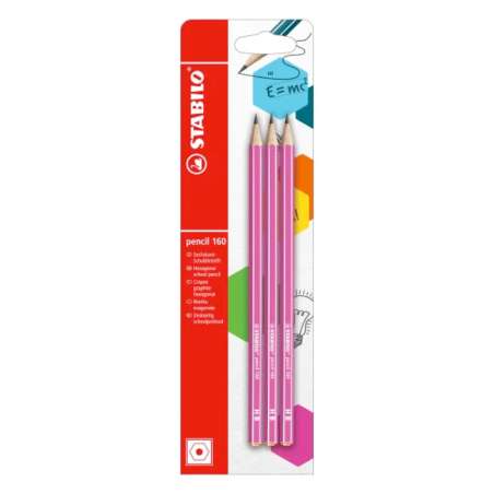 STABILO Schulbleistift pencil 160 3er Set pink
