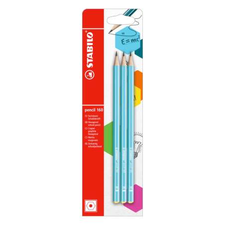 STABILO Schulbleistift pencil 160 3er Set blau