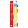 STABILO Schulbleistift  pencil 160 mit Radierer 3er Set gelb