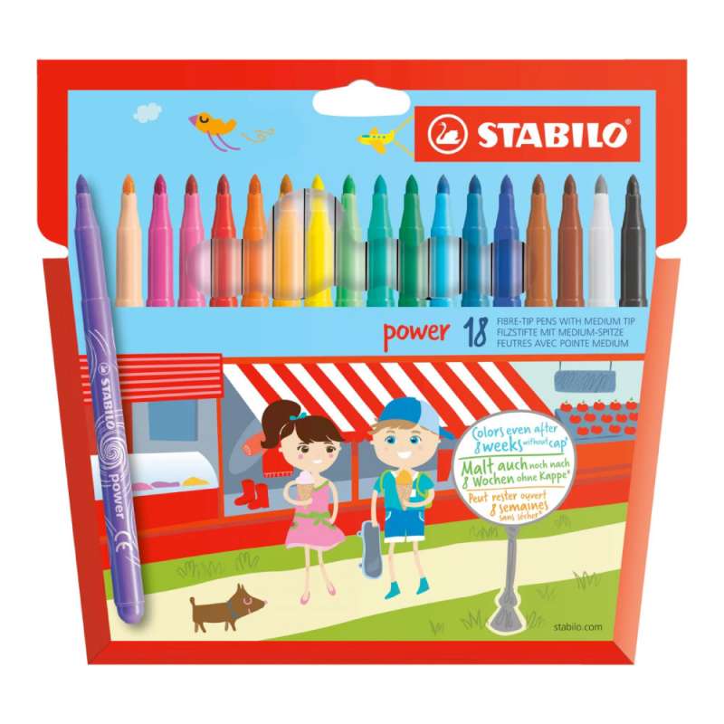 STABILO Filzstift power 18er Set