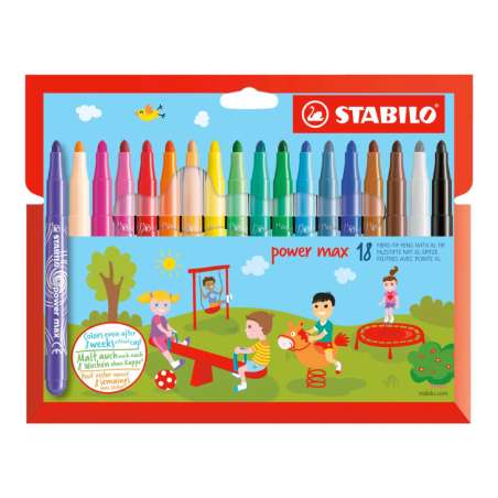 STABILO Filzstift power max 18er Set