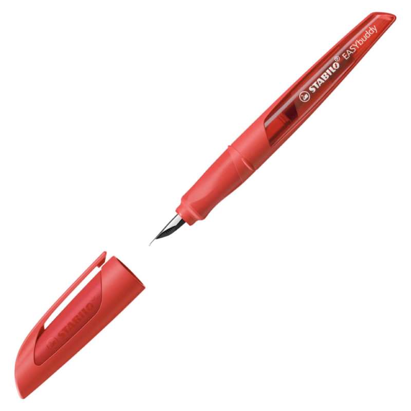 STABILO ergonomischer Schulfüller EASYbuddy koralle/rot offene Kappe