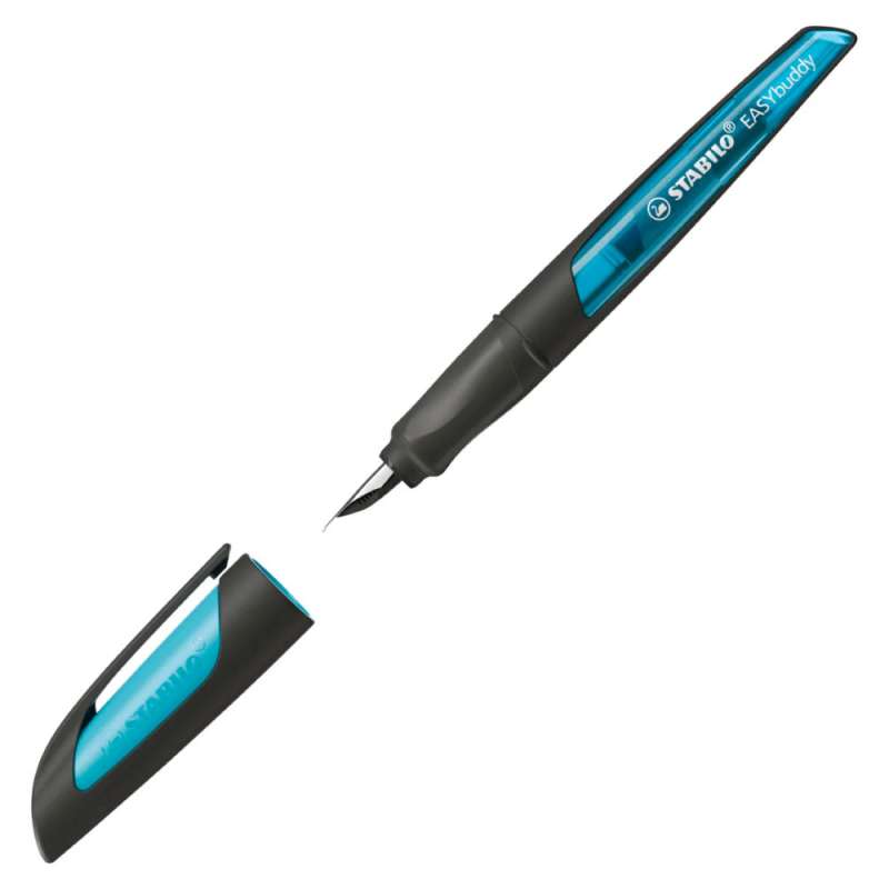STABILO ergonomischer Schulfüller EASYbuddy schwarz/magenta offene Kappe