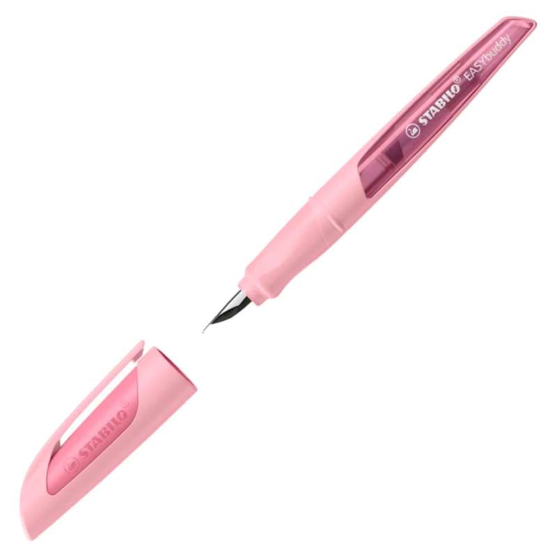 STABILO ergonomischer Schulfüller EASYbuddy pastell rosiges Rouge offene Kappe