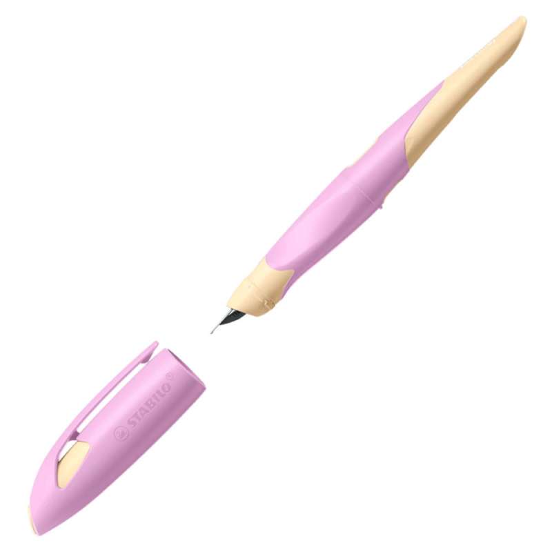 STABILO ergonomischer Schulfüller EASYbirdy pastell rechtshändig soft pink/apricot offene Kappe