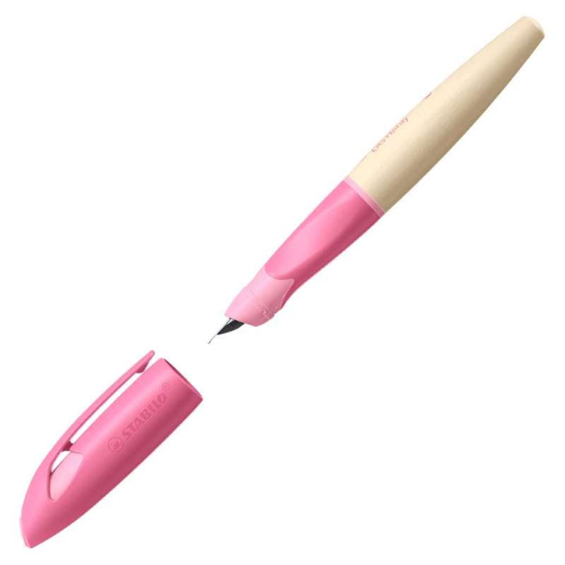 STABILO ergonomischer Schulfüller  EASYbirdy Timber rechtshändig dunkelpink/hellpink offene Kappe