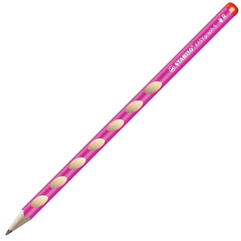 STABILO ergonomischer Bleistift EASYgraph S rechtshändig pink HB