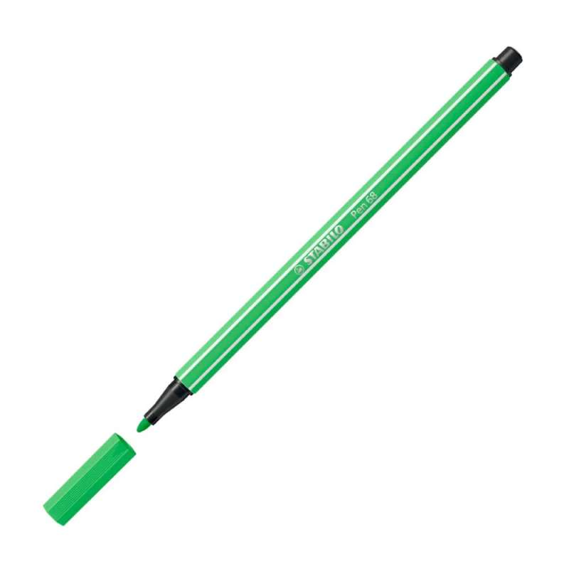 STABILO Premium Filzstift Pen 68 laubgrün offene Kappe