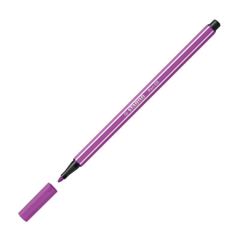 STABILO Premium Filzstift Pen 68 lila offene Kappe