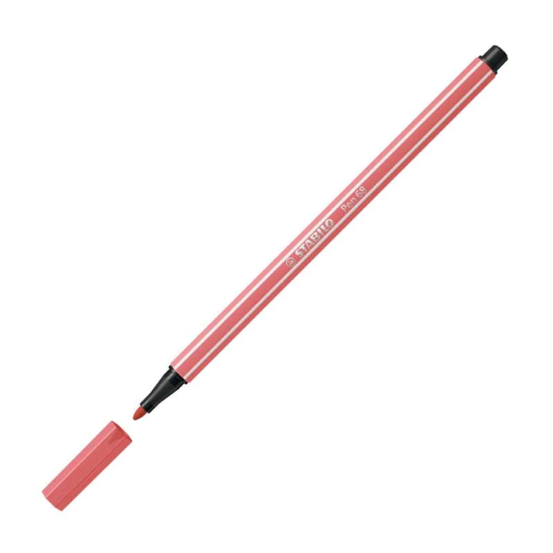 STABILO Premium Filzstift Pen 68 rostrot offene Kappe