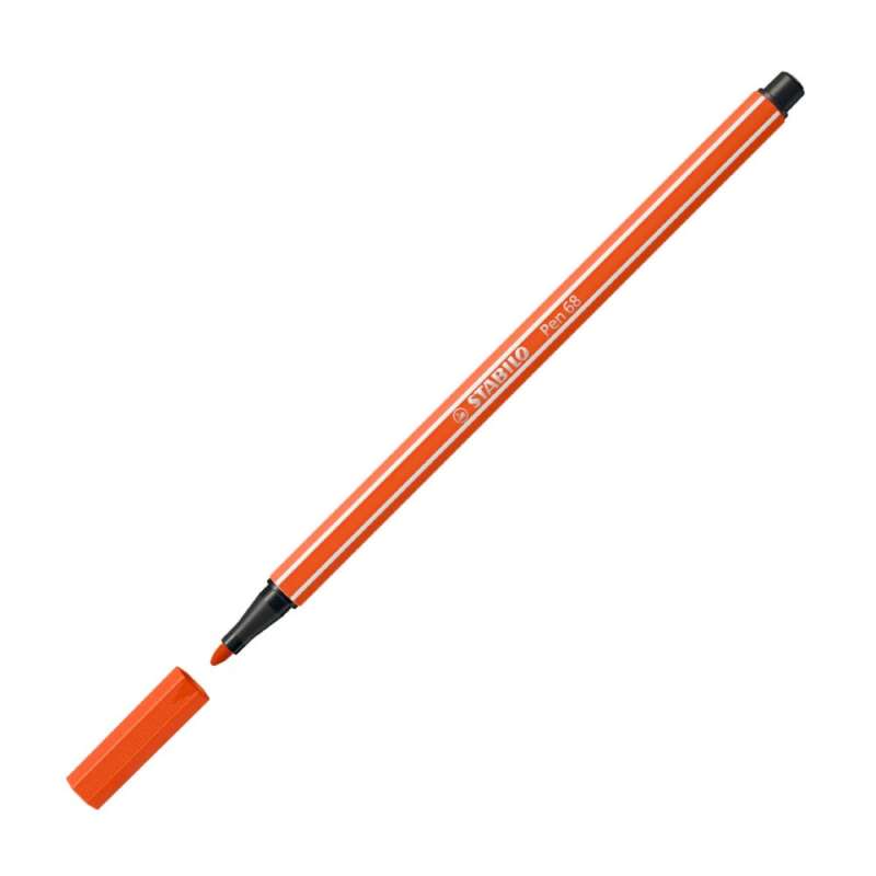 STABILO Premium Filzstift Pen 68 hellrot offene Kappe