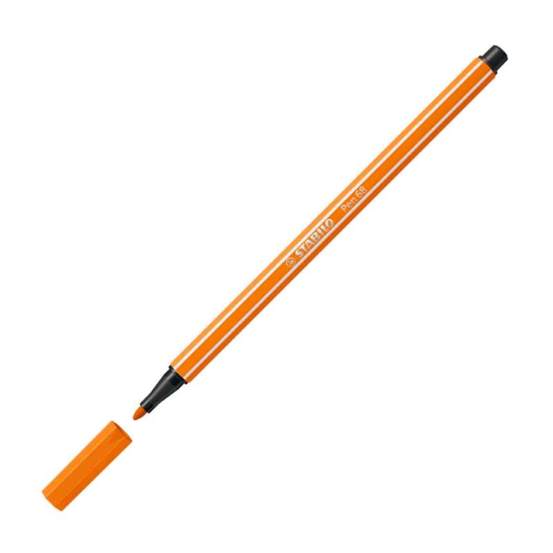 STABILO Premium Filzstift Pen 68 gelbrot offene Kappe