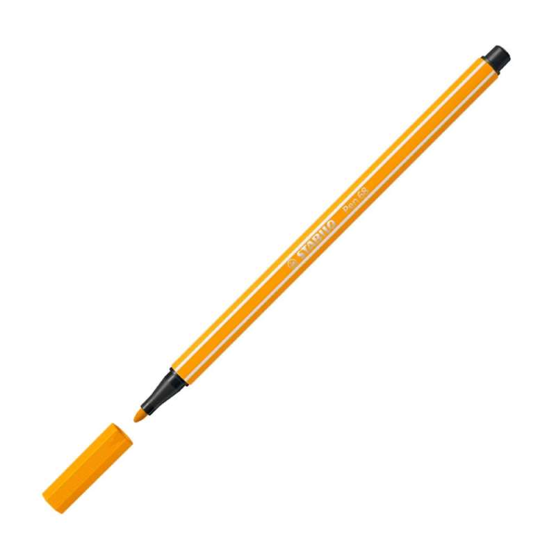 STABILO Premium Filzstift Pen 68 orange offene Kappe
