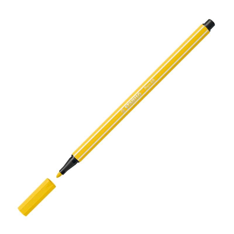 STABILO Premium Filzstift Pen 68 gelb offene Kappe