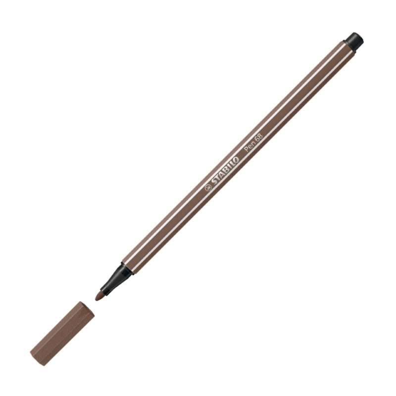 STABILO Premium Filzstift Pen 68 umbra offene Kappe