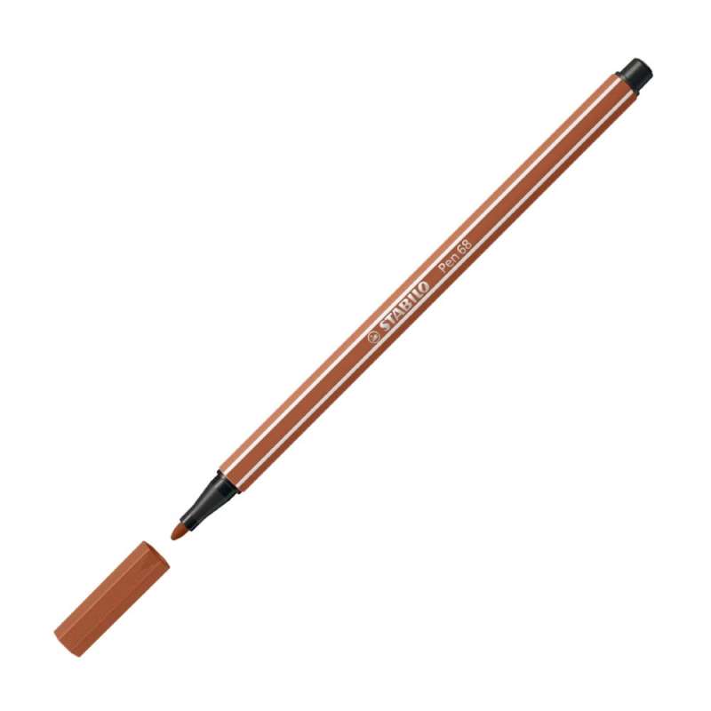 STABILO Premium Filzstift Pen 68 rötel offene Kappe