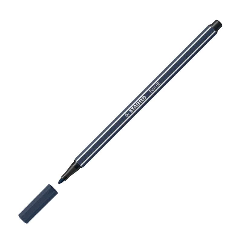 STABILO Premium Filzstift Pen 68 paynesgrau offene Spitze