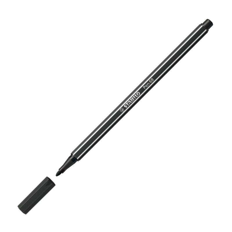STABILO Premium Filzstift Pen 68 schwarz offene Kappe