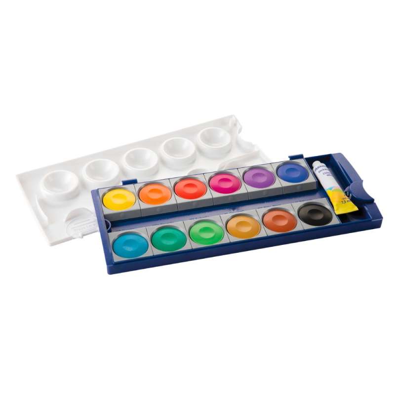PELIKAN Farbkasten 735 K12 - 1 Tube Deckweiß Farben von oben