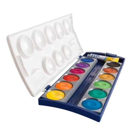 PELIKAN Farbkasten 735 K12 - 1 Tube Deckweiß Farben innen