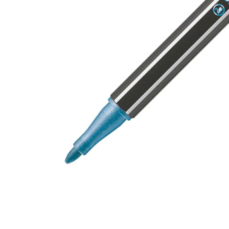 STABILO Premium Filzstift Pen 68 metallic blau Spitze