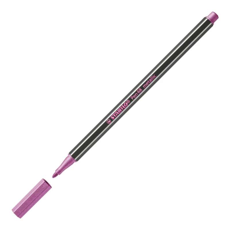 STABILO Premium Filzstift Pen 68 metallic metallic rosarot offene Kappe