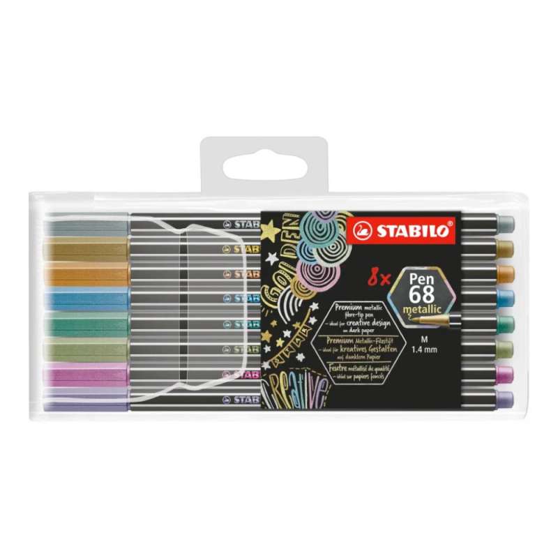 STABILO Premium Filzstift Pen 68 metallic 8er Set