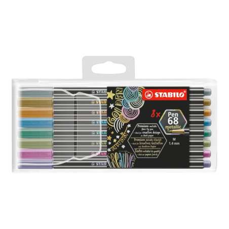 STABILO Premium Filzstift Pen 68 metallic 8er Set