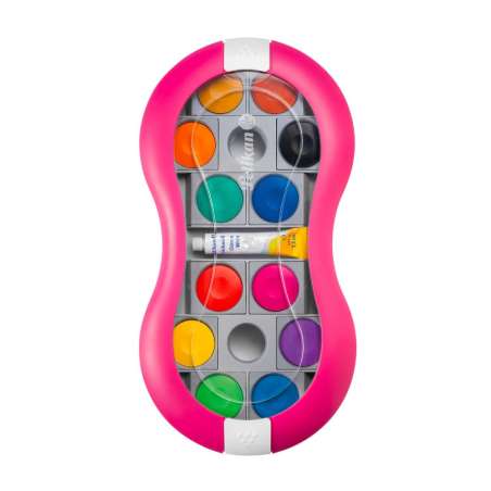 Pelikan Farbkasten Space+ 735 magenta - 1 Tube Deckweiß - DIN 12 Farben