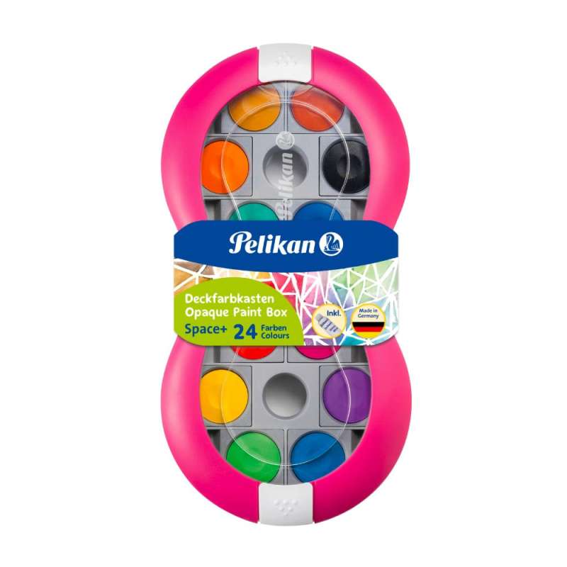 Pelikan Farbkasten Space+ 735 magenta - 1 Tube Deckweiß - DIN 24 Farben
