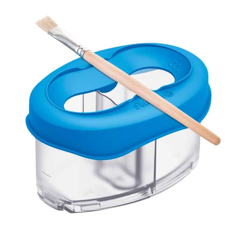 PELIKAN Wasserbecher für Space+ blau seitlich mit Pinsel