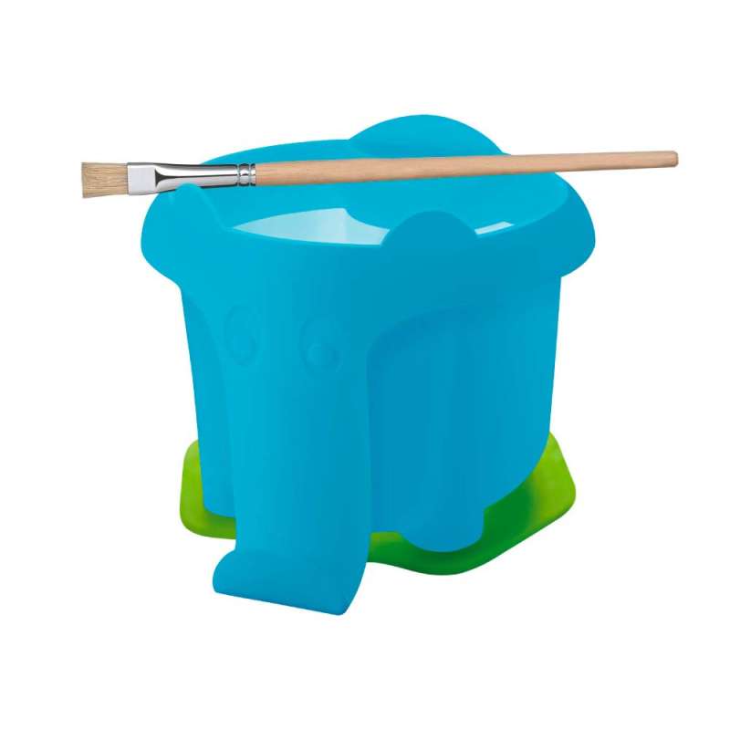 PELIKAN Wasserbecher Elefant blau + Pinsel