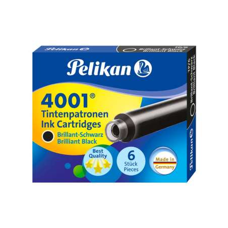 PELIKAN Füllerpatronen - TP/6 Tinte 4001® 6-Stück brillantschwarz