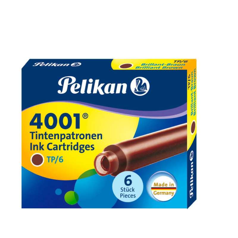 PELIKAN Füllerpatronen - TP/6 Tinte 4001® 6-Stück braun