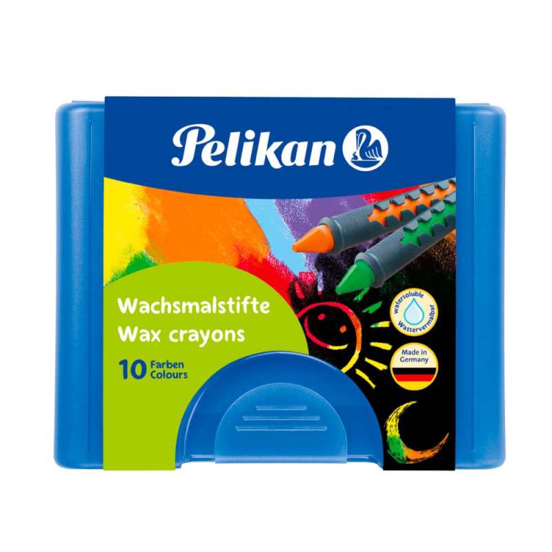 PELIKAN Wachsmalstifte 10er Set - wasservermalbar