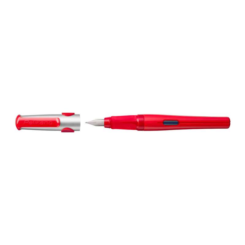 PELIKAN Füllhalter Pelikano Schulfüller rot offene Kappe