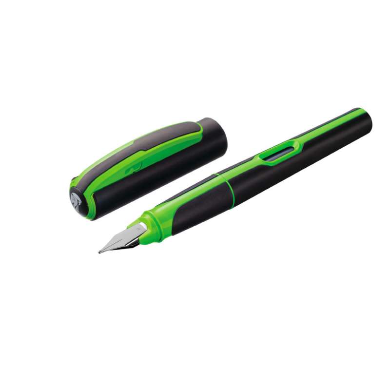 PELIKAN Füllhalter Style P57 Feder M grün Kappe offen