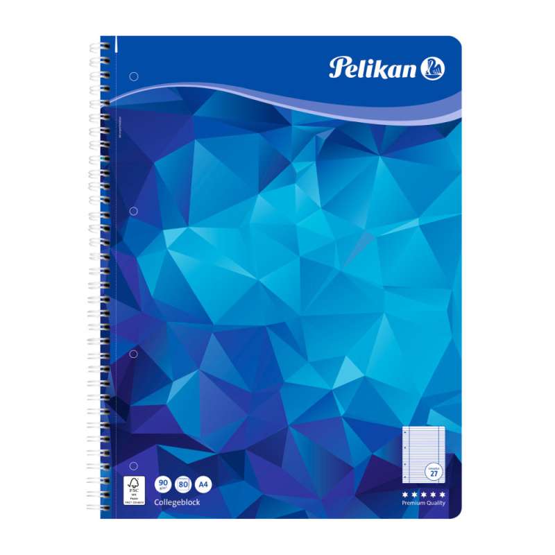 PELIKAN Spiralblock College Block - Lineatur 27 - 80 Blatt A4